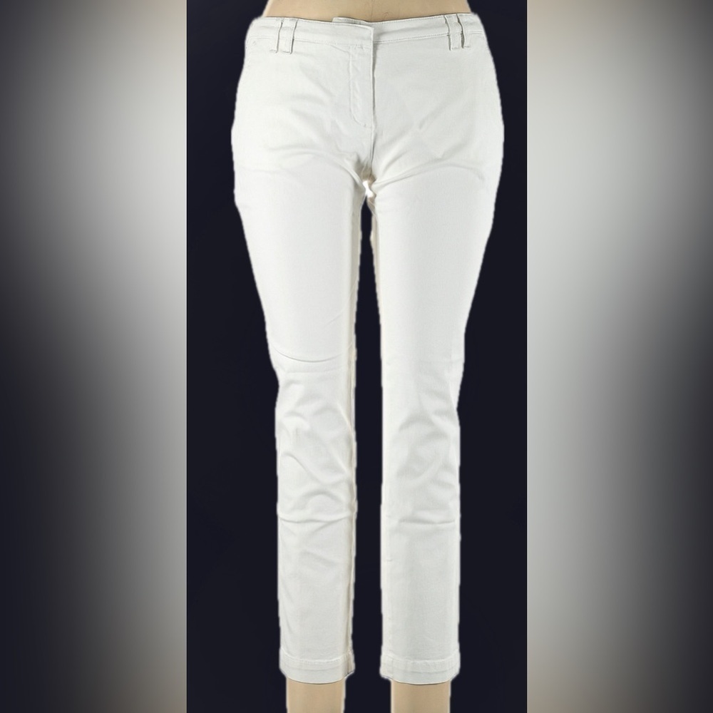 Eleventy White Casual Cotton Skinny Leg Pants Nwo… - image 1